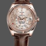 Rolex Sky-Dweller 326135 Sundust Dial Rose Gold 42MM Mens Replica Watch