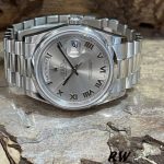 Rolex Day-Date 118206 Rhodium Grey Dial Roman Numerals 36mm Unisex Replica Watch - Image 3