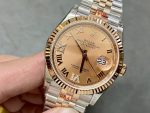 Rolex Datejust 36 Steel & Everose Gold Rose Diamond Pave Roman Dial m126231 0027 - Image 5