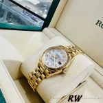 Rolex Datejust 179178 Mother of Pearl Diamonds Dial Yellow Gold 26MM Lady Replica Watch - Image 3