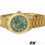 Rolex Datejust 279178 Mint Green Diamond Dial Fluted Bezel 28mm Lady Replica Watch - Image 4
