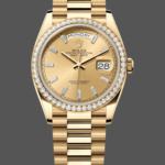 Rolex Day-Date 128348RBR Champagne Index Dial Yellow Gold 36MM Unisex Replica Watch