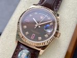Rolex Day Date 36 Everose Diamond Chocolate 118135 0020 Watch - Image 5