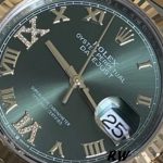 Rolex Datejust 126233 Olive Green Dial Yellow Gold and Oystersteel 36MM Unisex Replica Watch - Image 5