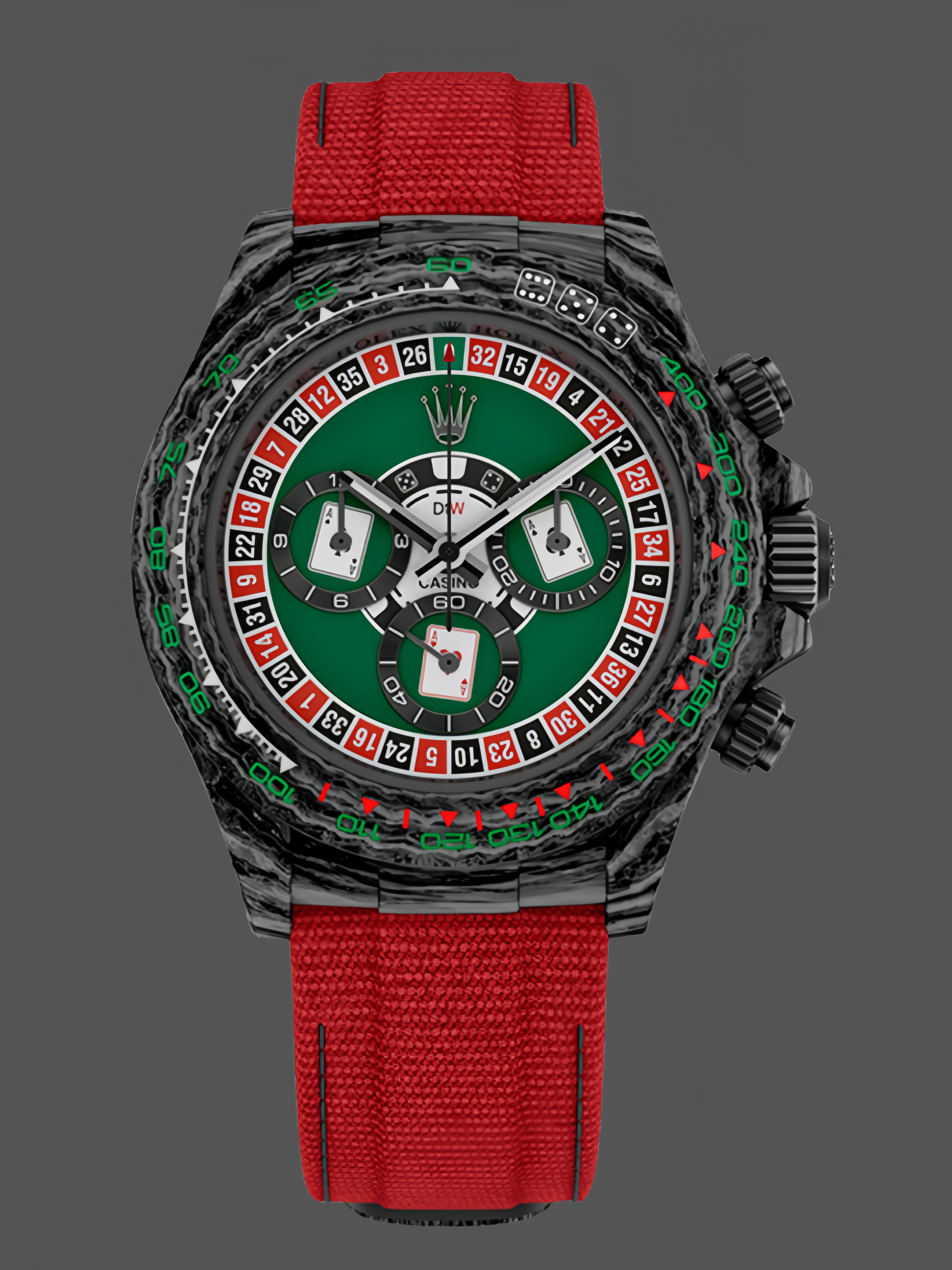 1B4FD326-CEE6-EA73-21B0-1EB7570FAB1E Rolex Daytona Diw Black Carbon Lucky Player (casino) 40mm Oyster - Image 1