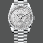 Rolex Day-Date 40 Platinum Meteorite Diamond Dial M228396TBR 0027 Men's Watch