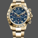Rolex Daytona 116528 Yellow Gold Blue Racing Dial 40mm Mens Replica Watch