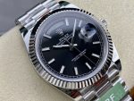 Rolex Day-Date 118239 Black Dial Fluted Bezel 36mm Unisex Replica Watch - Image 4