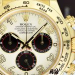 Rolex Daytona 116518 Ivory Dial Brown Leather Strap 40mm Mens Replica Watch - Image 5