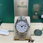 Rolex Sky-Dweller 326934 Fluted Bezel White Dial 42MM Replica Watch - Image 6