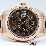Rolex Sky-Dweller 326935 Everose Gold Chocolate Arabic Dial 42mm Mens Replica Watch - Image 3