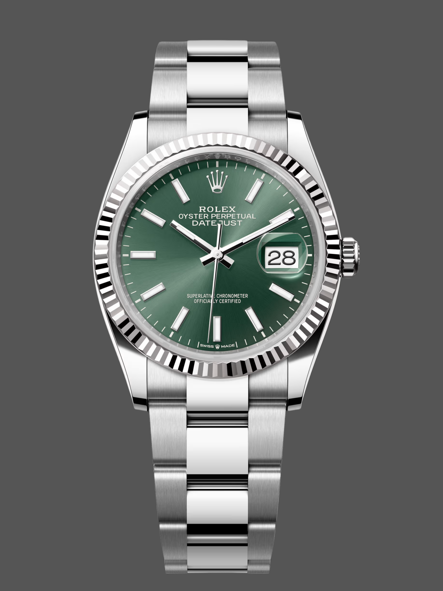 1FFE36F5-BC59-8D97-E6C2-C6DA94D7864C Rolex Datejust 36 White Gold Fluted Bezel 126234 0052 Unisex Watch - Image 1