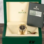 Rolex Day-Date 218238 Concentric Circle Black Dial Yellow Gold 41MM Mens Replica Watch - Image 6