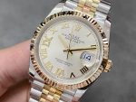 Rolex Datejust 36MM 126233 0031 Silver Roman Numeral Dial Fluted Bezel Unisex Replica Watch - Image 7