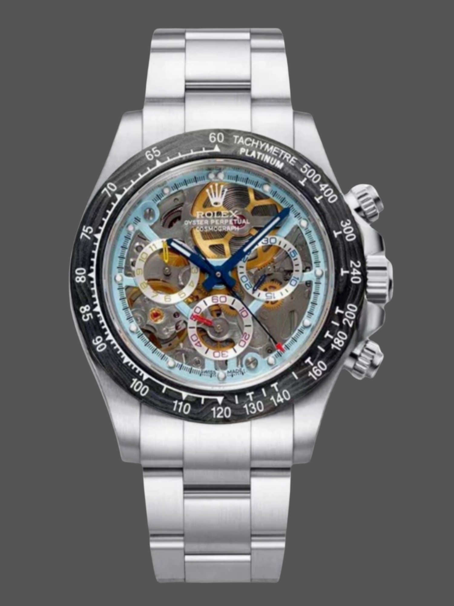 216848B9-533F-2FDB-8807-24C368875E1F Daytona Daytona Artisans De Geneve Carbon Fiber Bezel Colorful Skeleton Dial 116500LN - Image 1