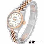 Rolex Datejust 179171 White Diamond Dial Fluted Bezel 26MM Lady Replica Watch - Image 3