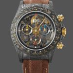 Rolex Daytona Cosmograph DIW Carbon Case Skeleton Dial Brwon Nylon Strap