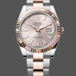 Rolex Datejust 41mm Two Tone Rose Gold Sundust Index Dial 126331 0009