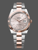 Rolex Datejust 41mm Two Tone Rose Gold Sundust Index Dial 126331 0009