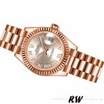 Rolex Datejust 279175 Sundust Roman Numeral Dial Fluted Bezel 28mm Lady Replica Watch - Image 3