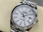 Rolex Datejust 41 Steel & White Gold White Dial Jubilee Bracelet M126334 0010 Men's Watch - Image 5