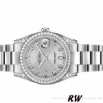 Rolex Day-Date 118389 Silver Diamond dial 36MM Unisex Replica Watch - Image 4