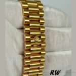 Rolex Day-Date 218238 Black Roman Numeral Dial Yellow Gold 41MM Mens Replica Watch - Image 6