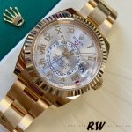 Rolex Sky-Dweller 326938 Yellow Gold Silver Dial 42mm Mens Replica Watch - Image 2
