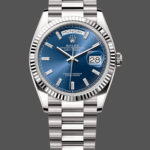 Rolex Day Date White Gold 36 Blue Diamond Dial m128239 0069