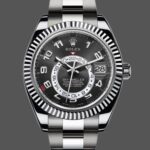 Rolex Sky-Dweller 326939 Fluted Bezel Black Dial 42MM Mens Replica Watch
