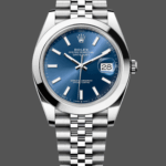 Rolex Datejust 41 Blue Fluted Dial Stainless Steel Jubilee Bracelet 126300 0002