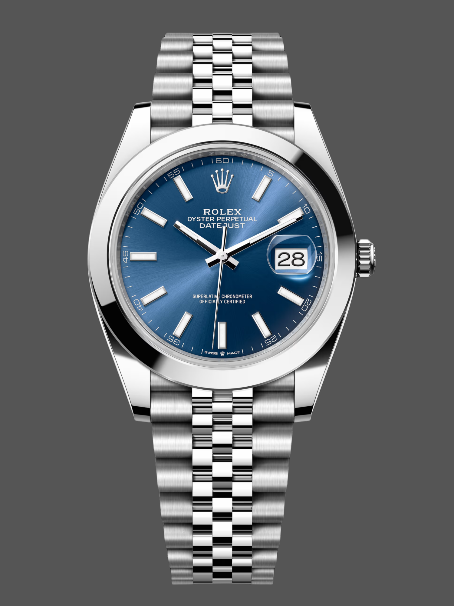 240AA79A-2ACB-A331-E7A8-2B60DCD26507 Rolex Datejust 41 Blue Fluted Dial Stainless Steel Jubilee Bracelet 126300 0002 - Image 1