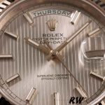 Rolex Day-Date 228235 Sundust Stripe Motif Dial Fluted Bezel 40mm Mens Replica Watch - Image 4