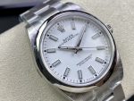 Rolex Oyster Perpetual 114300 White Dial 39mm Mens Replica Watch - Image 4