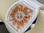 Swiss Franck Muller Framulan V45 White Ceramic Yacht Model Orange Number - Image 4