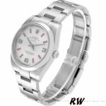 Rolex Oyster Perpetual Air-King 114200 Silver Dial Pink Baton 34mm Unisex replica watch - Image 3