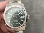 Rolex Sky-Dweller 336934 Fluted Bezel Green Dial 42MM Mens Replica Watch - Image 3