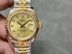 Rolex Datejust 28mm Stainless Steel and Yellow Gold m279173 0011 Women's Watch - Image 3