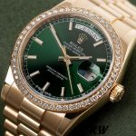 Rolex Day Date 118348 Green Index Dial Yellow Gold 36mm Unisex Replica Watch - Image 3