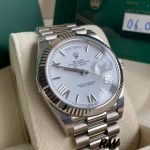 Rolex Day-Date 228239 White Roman Dial Fluted Bezel 40mm Mens Replica Watch - Image 12