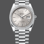 Rolex Day Date 36mm Platinum and Diamonds Bezel 128396tbr 0004