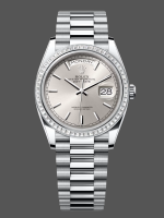 Rolex Day Date 36mm Platinum and Diamonds Bezel 128396tbr 0004
