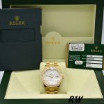 Rolex Day-Date 228348RBR White Roman Dial Diamond Bezel 40mm Mens Replica Watch - Image 6