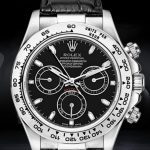 Rolex Daytona 116519 Black Leather strap Black Dial 40mm Mens Replica Watch - Image 3
