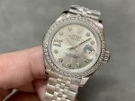 Rolex Datejust 28 Silver Dial Diamond Bezel m279384rbr 0021 Women's Watch - Image 4