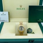 Rolex Datejust 279178 Silver Dial Diamond Yellow Gold 28mm Lady Replica Watch - Image 6
