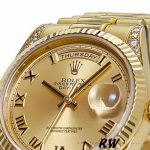 Rolex Day-Date 118338 Champagne Dial Roman Numerals 36mm Unisex Replica Watch - Image 3