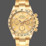Rolex Daytona 116508 Yellow Gold Champagne Diamond Dial 40MM Mens Replica Watch