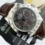 Rolex Daytona 116519 Grey Dial Brown Leather strap 40mm Mens Replica Watch - Image 2