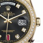 Rolex Day Date 118348 Black Diamond Dial 36mm Unisex Replica Watch - Image 4
